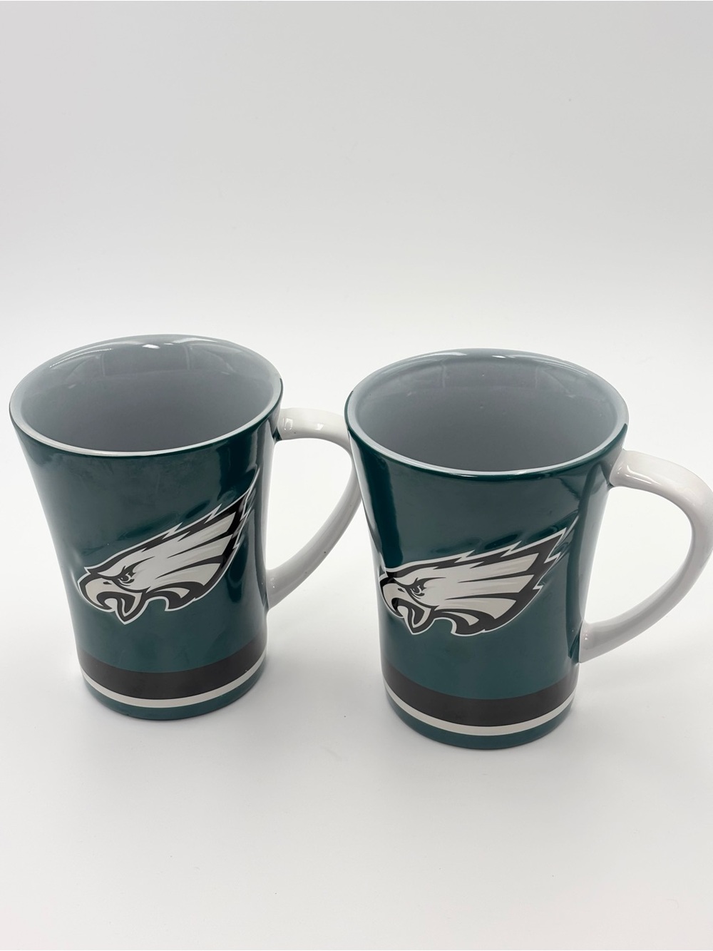 Philadelphia‎ Eagles Ceramic Coffee Mugs - Set of 2, Midnight Green